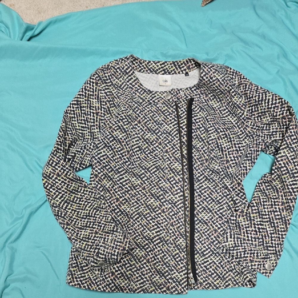 CAbi Black and White Patterned Jacket